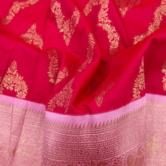 Vegan Soft Silk Necklace Design Saree Pink - B02
