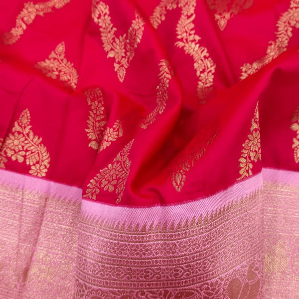 Vegan Soft Silk Necklace Design Saree Pink - B02