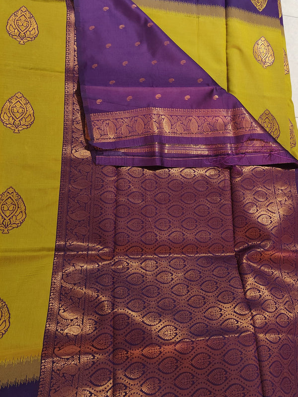 Kathan Silk Mustrad Butta Saree - D01