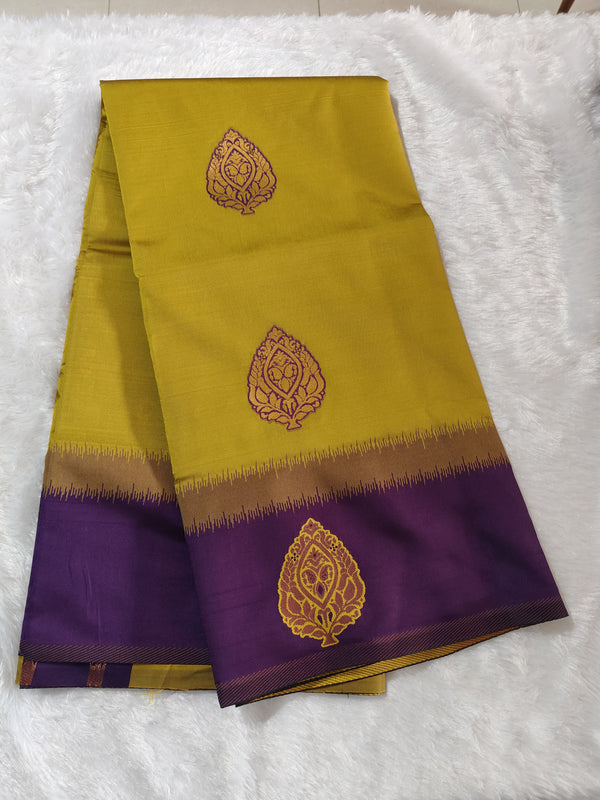 Kathan Silk Mustrad Butta Saree - D01