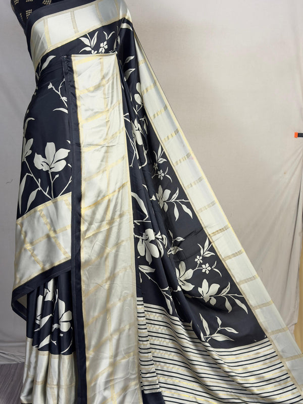 Azarak Satin Crape Black - K06