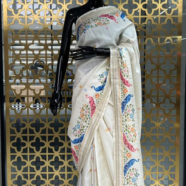 Tusser Cream Peacock - J04