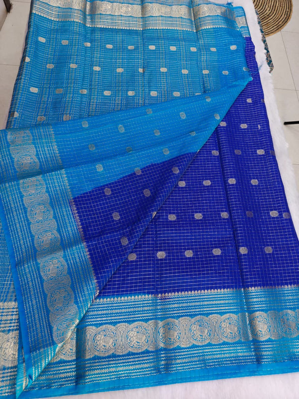 B11 crape silk checks