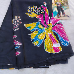 K14 modal silk with mirror work