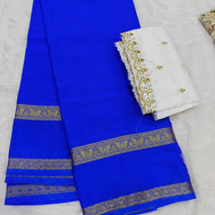 Semi Crape Mysore Silk Saree Violet - D06