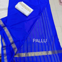 Semi Crape Mysore Silk Saree Violet - D06