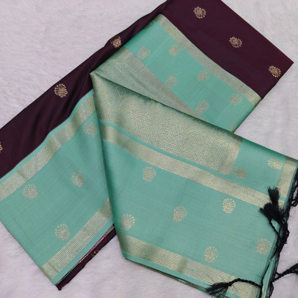 Vegan Soft Silk Sarees Choclate - B03