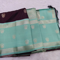 Vegan Soft Silk Sarees Choclate - B03