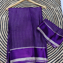 Georgette Viscose Saree With Satin Border - Z01