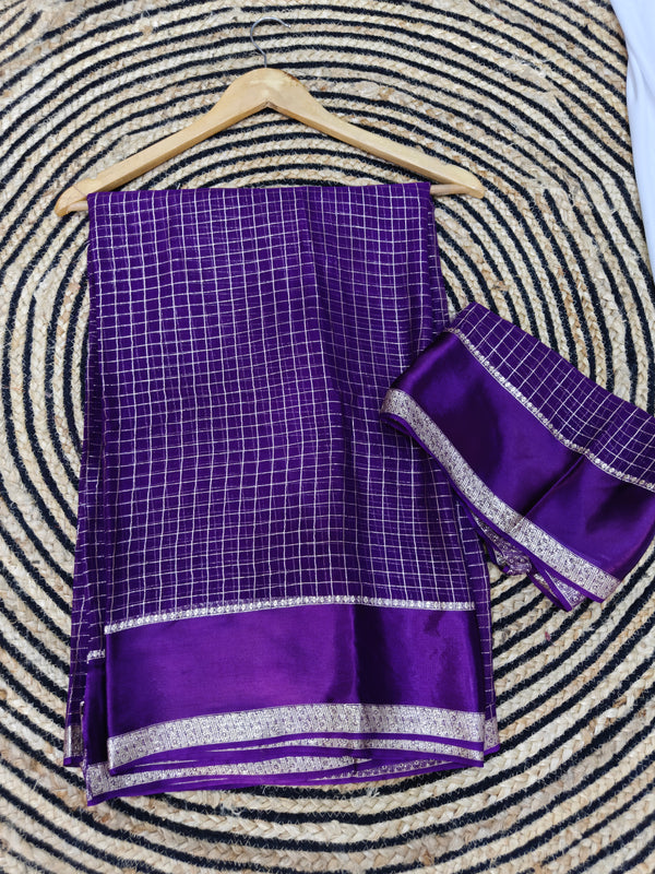 Georgette Viscose Saree With Satin Border - Z01