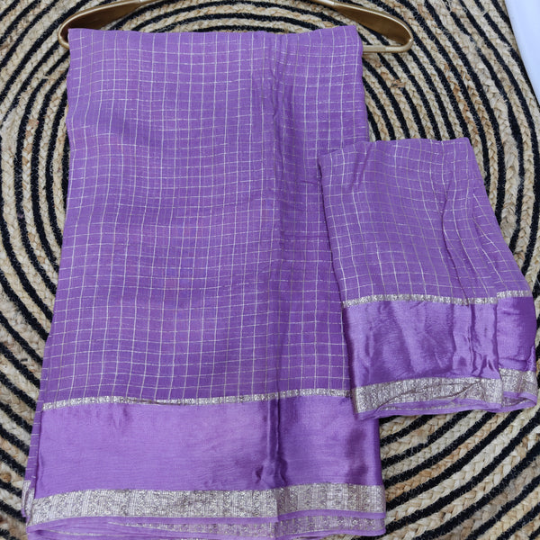 Georgette Viscose Saree With Satin Border - Z01