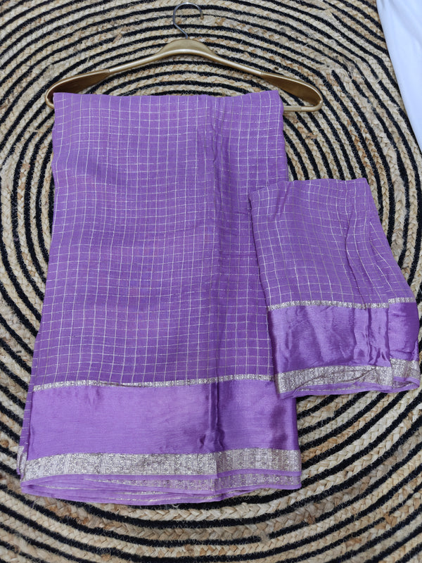 Georgette Viscose Saree With Satin Border - Z01