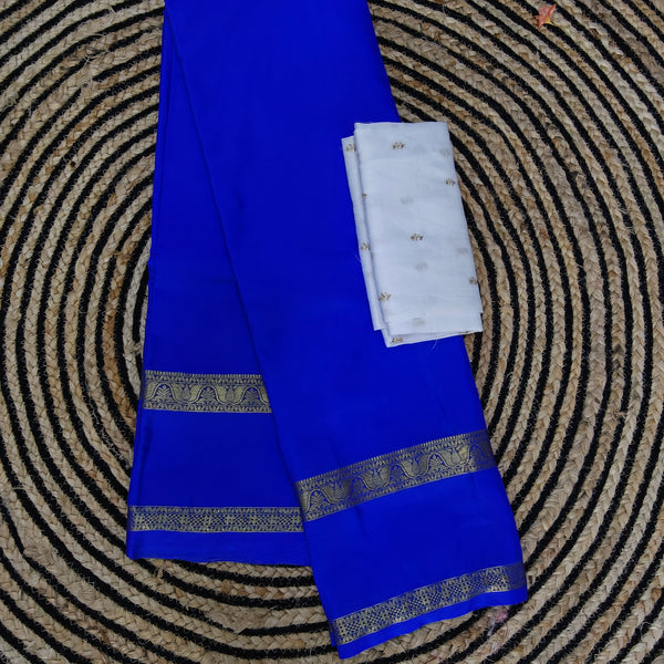 Semi Crape Mysore Silk Saree Violet - D06