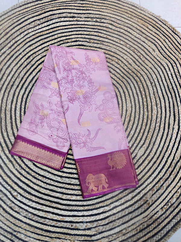 Kalamkari Dola Silk Saree - M01