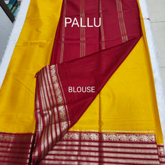 Semi Crape Mysore Silk Saree Elephant - D03