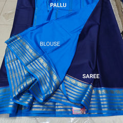 Semi Crape Mysore Silk Saree Elephant - D03