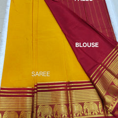 Crape Mysore Silk Big Elephant Light Cyan - D07