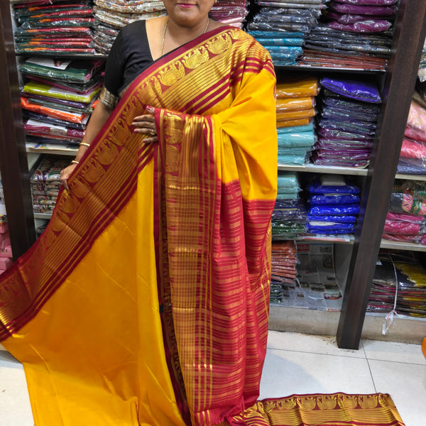 Crape Mysore Silk Big Elephant Light Cyan - D07