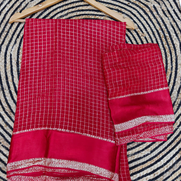 Georgette Viscose Saree With Satin Border - Z01