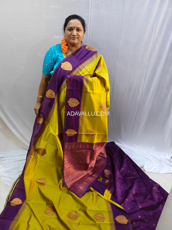 Kathan Silk Mustrad Butta Saree - D01