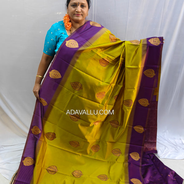Kathan Silk Mustrad Butta Saree - D01