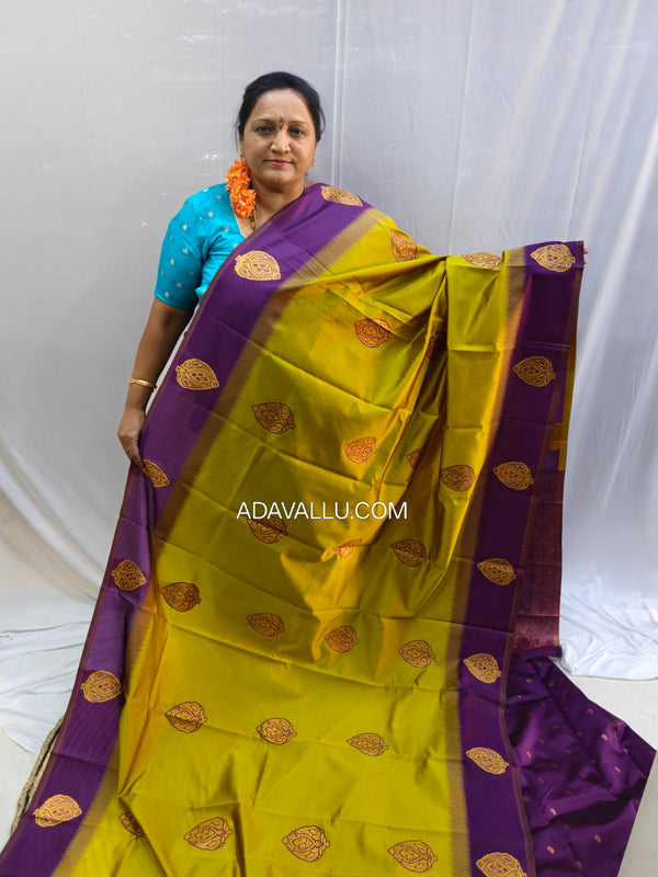 Kathan Silk Mustrad Butta Saree - D01