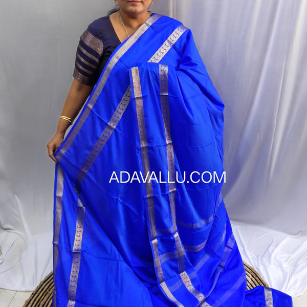 Semi Crape Mysore Silk Saree Violet - D06