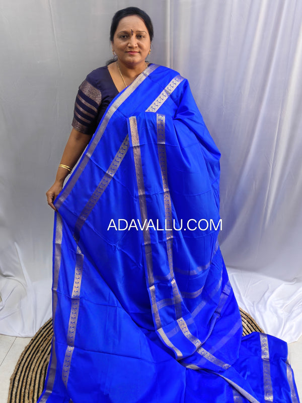 Semi Crape Mysore Silk Saree Violet - D06