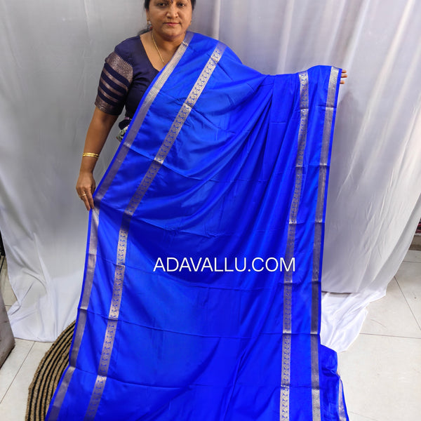 Semi Crape Mysore Silk Saree Violet - D06