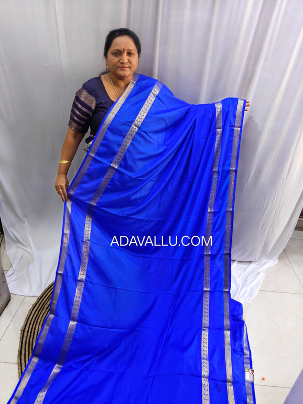 Semi Crape Mysore Silk Saree Violet - D06