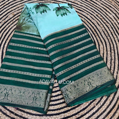 Lotus Georgette Crape Saree - A06