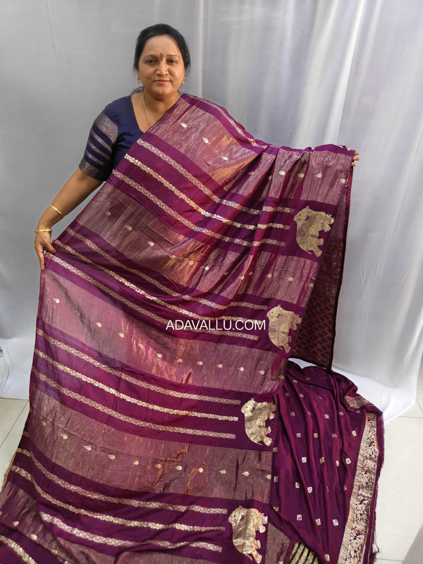Viscose Elephant Saree - J09