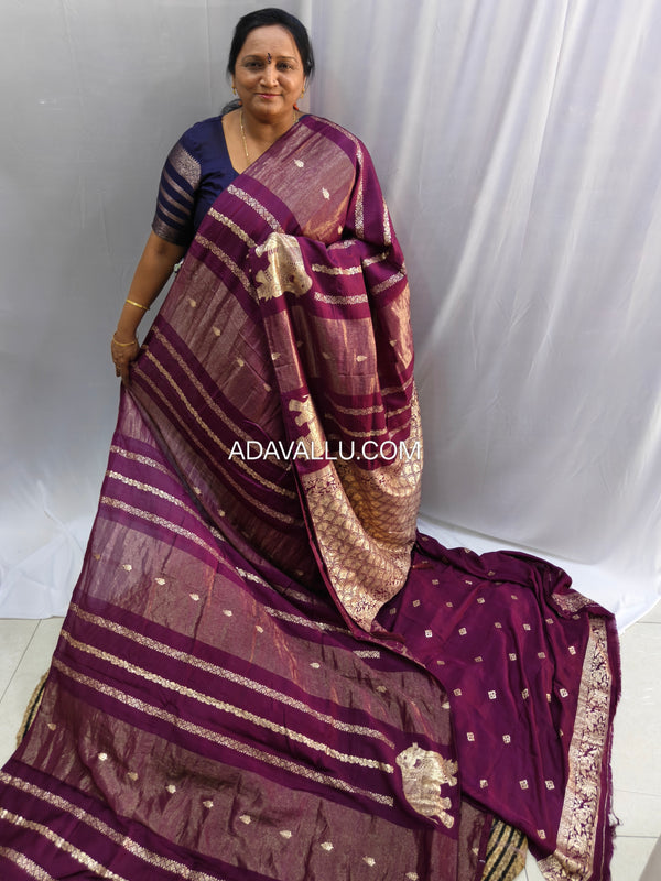 Viscose Elephant Saree - J09