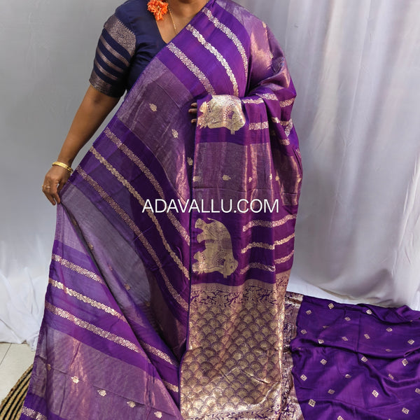Viscose Elephant Saree - J09