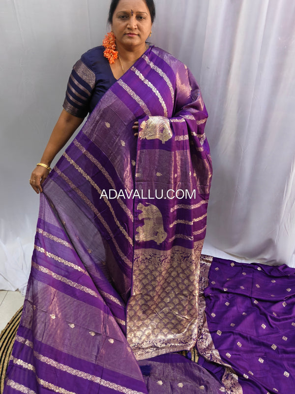 Viscose Elephant Saree - J09