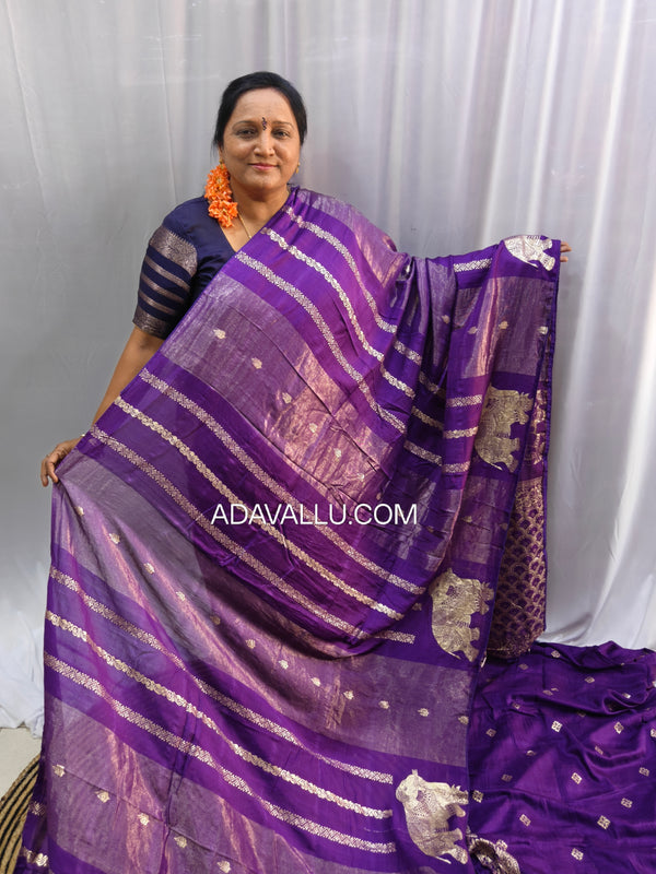 Viscose Elephant Saree - J09