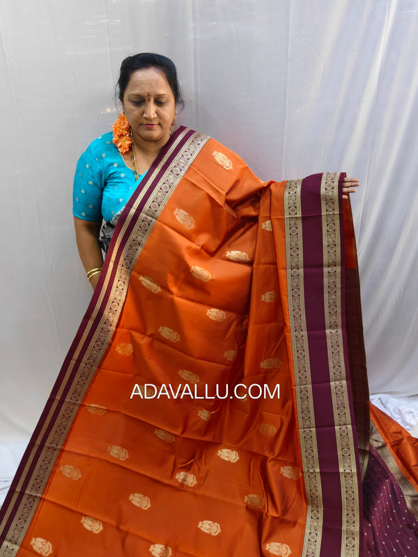 Rust Orange Art Silk - B10