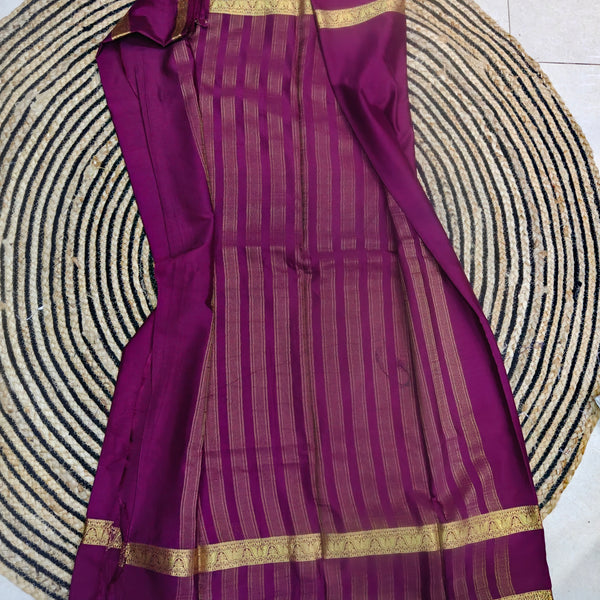 Semi Crape Mysore Silk Saree - D08