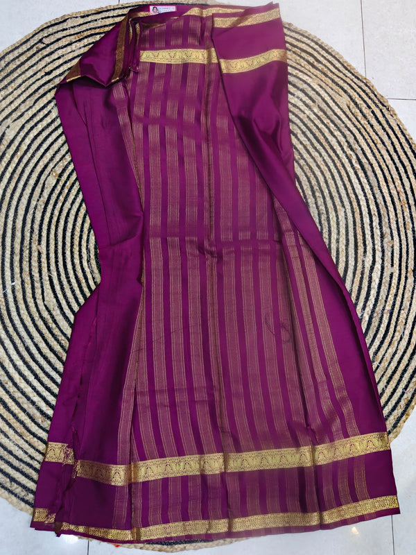 Semi Crape Mysore Silk Saree - D08