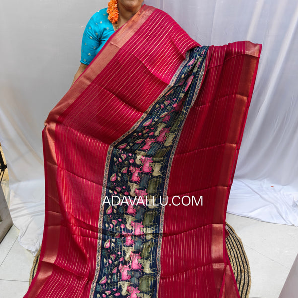 Pichwai Design Georgette Panel - J11