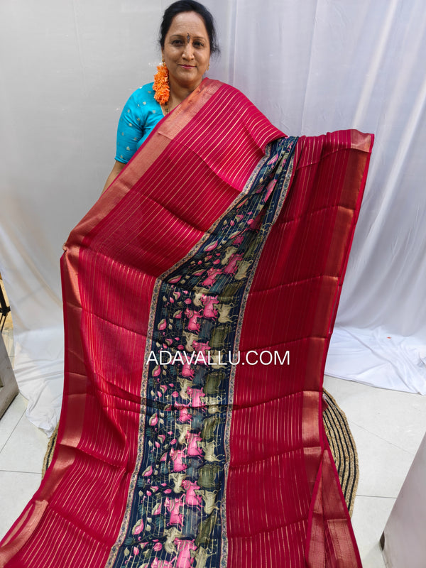Pichwai Design Georgette Panel - J11