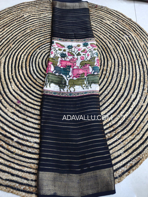Pichwai Design Georgette Panel - J11