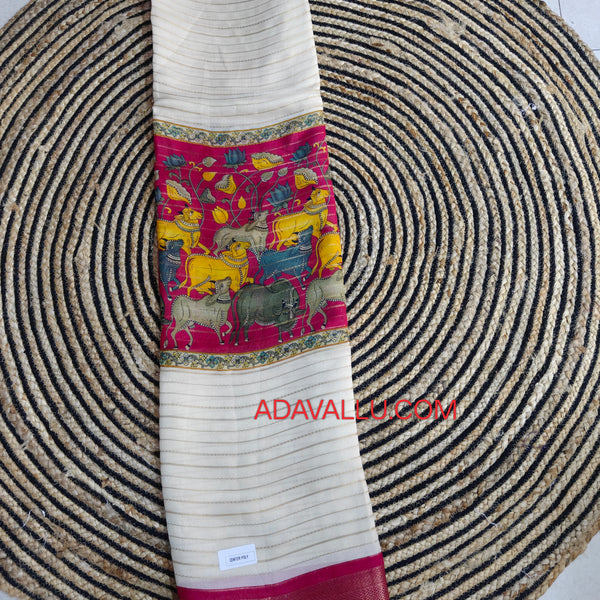Pichwai Design Georgette Panel - J11