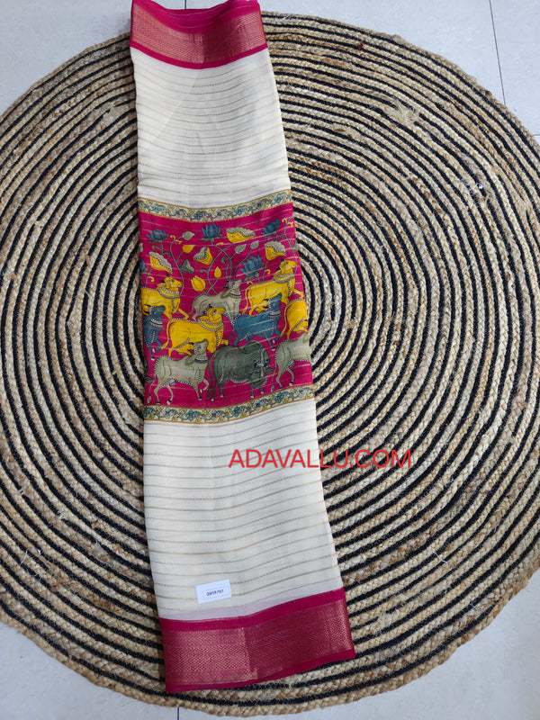 Pichwai Design Georgette Panel - J11