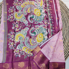 Kalamkari Dola Silk Saree - M01