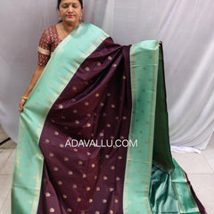 Vegan Soft Silk Sarees Choclate - B03