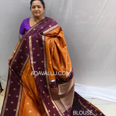 Vegan Soft Silk Sarees Choclate - B03