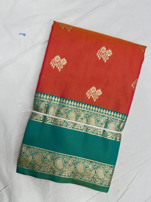 B16 ART SILK SAREE GAP BORDER