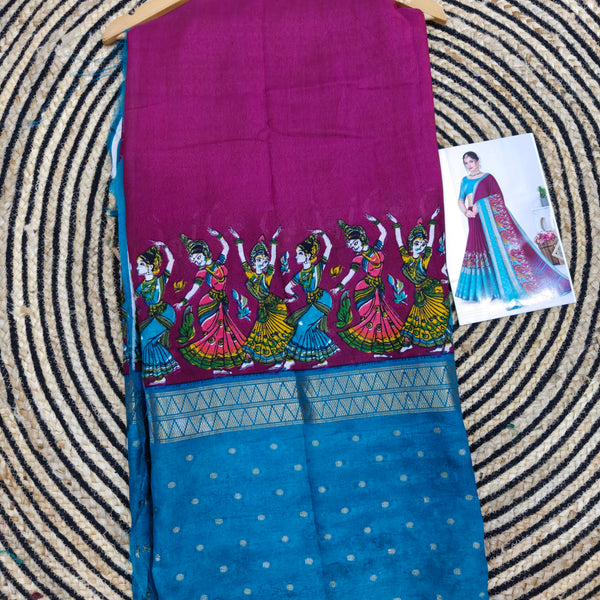 Z04 kalamkari dola silk