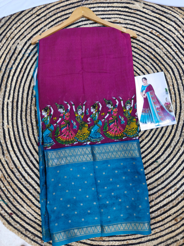 Z04 kalamkari dola silk